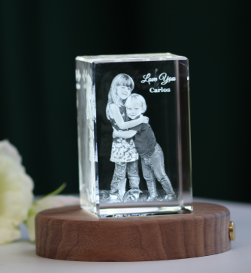 Tower Crystal, 3D Engraved