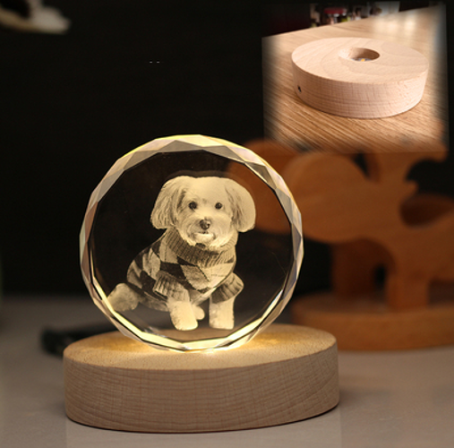 Round Crystals, 3D Engraved