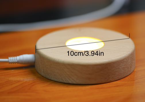 Beech Round LED Base