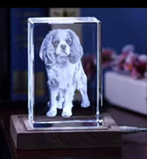Tower Crystal, 3D Engraved